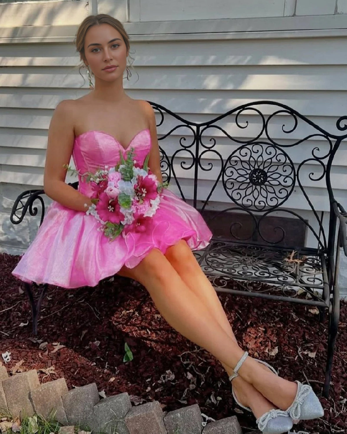 corset bodice tulle party dress