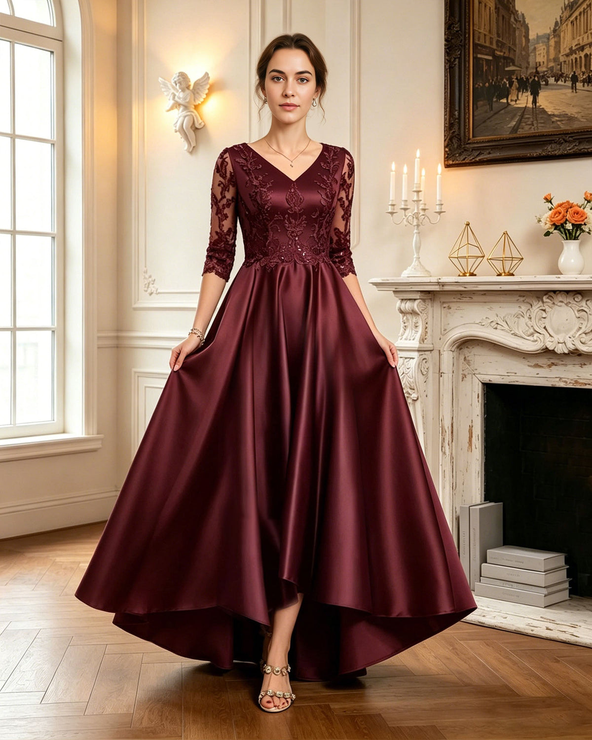 lace up corset back formal dress